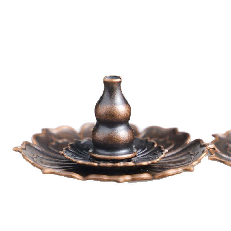 Ouyue lotus flower three treasures line incense coil incense base incense holder antique copper incense holder incense incense burner room wholesale