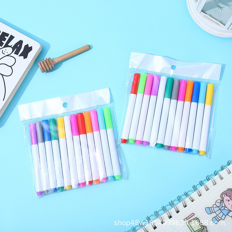 Student fluorescent pen factory Wholesale Office color pen key marking watercolor pen LED light board pen liquid chalk