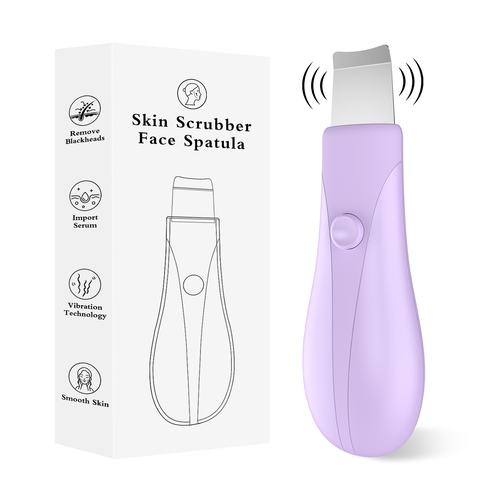 Электрическая лопатка для удаления черных точек, портативный инструмент для очистки пор