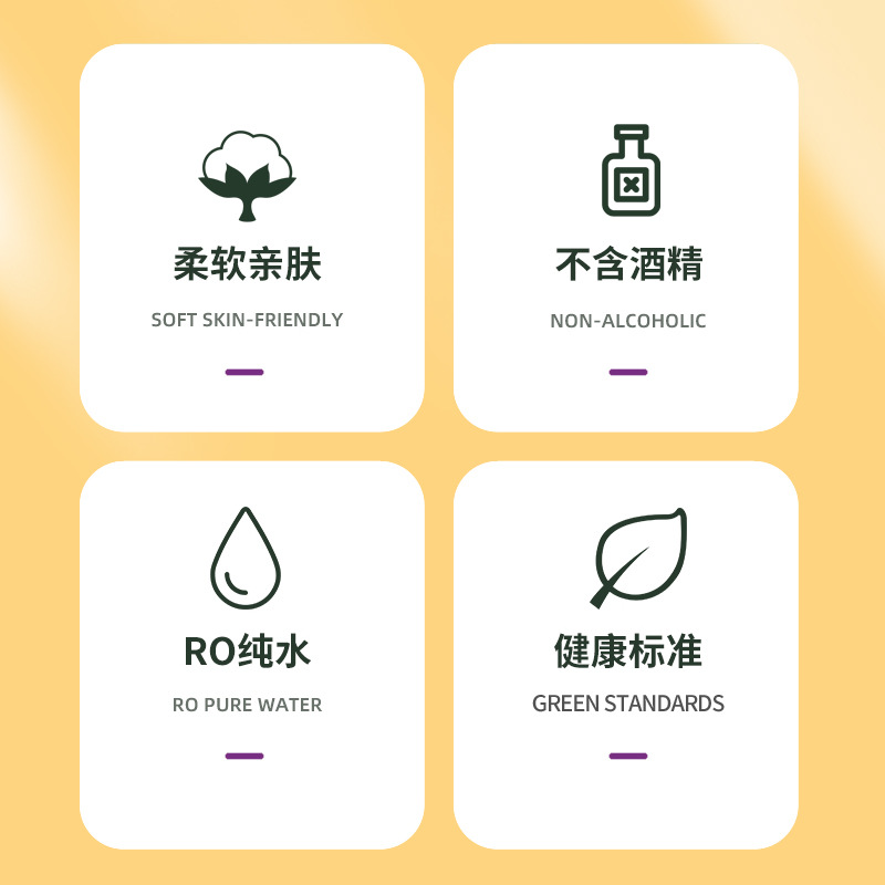 Factory Wholesale Wipes Baby Hand Mouth Baby Children Disposable Wet Wipes Small Yellow Duck Pearl Pattern Wet Wipes Paper