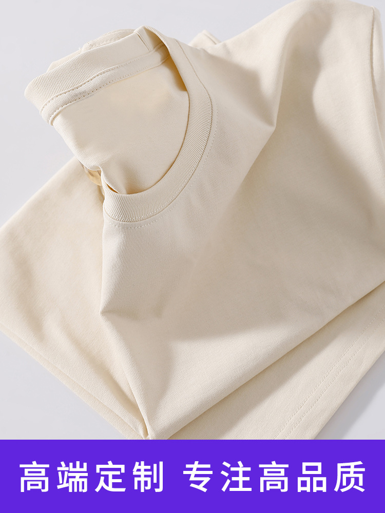 Cross-border European code cotton T-shirt overalls short sleeve custom printed logo advertising cultural shirt custom-made group clothing wholesale