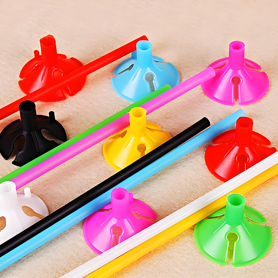 Balloon Support Rod Colorful Bracket 32cm Transparent 40cm Tow Rod Plastic Movable Decorative Balloon Accessories Support Rod Drag