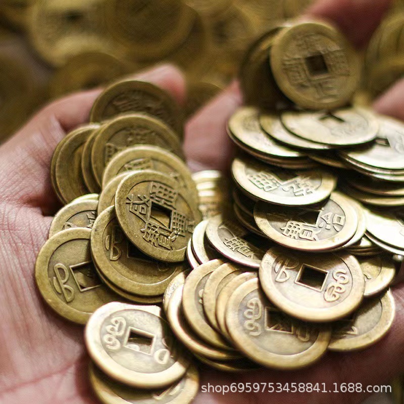 Zinc alloy antique five emperor money bulk wholesale metal imitation Qing dynasty copper alloy large copper coins retail wholesale