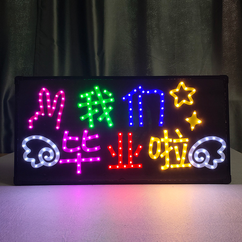 Led Light Sign School Class Graduation Blessing Inspirational Slogan Classmate Friendship Neon Light Glowing Hand Sign