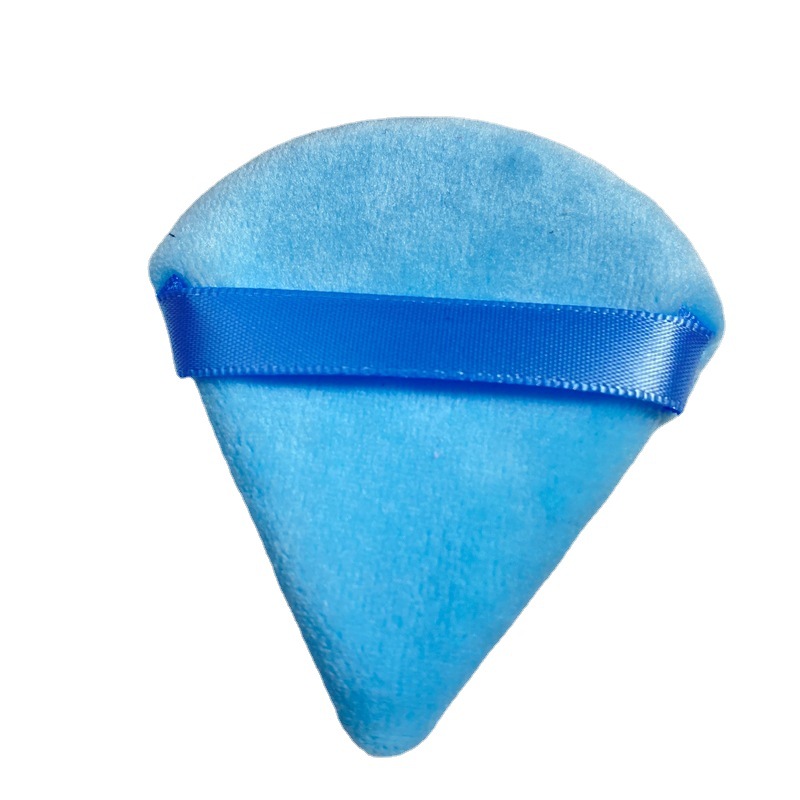 Triangle Crystal flocking powder puff short velvet powder powder powder powder puff Crystal velvet makeup super soft makeup air cushion