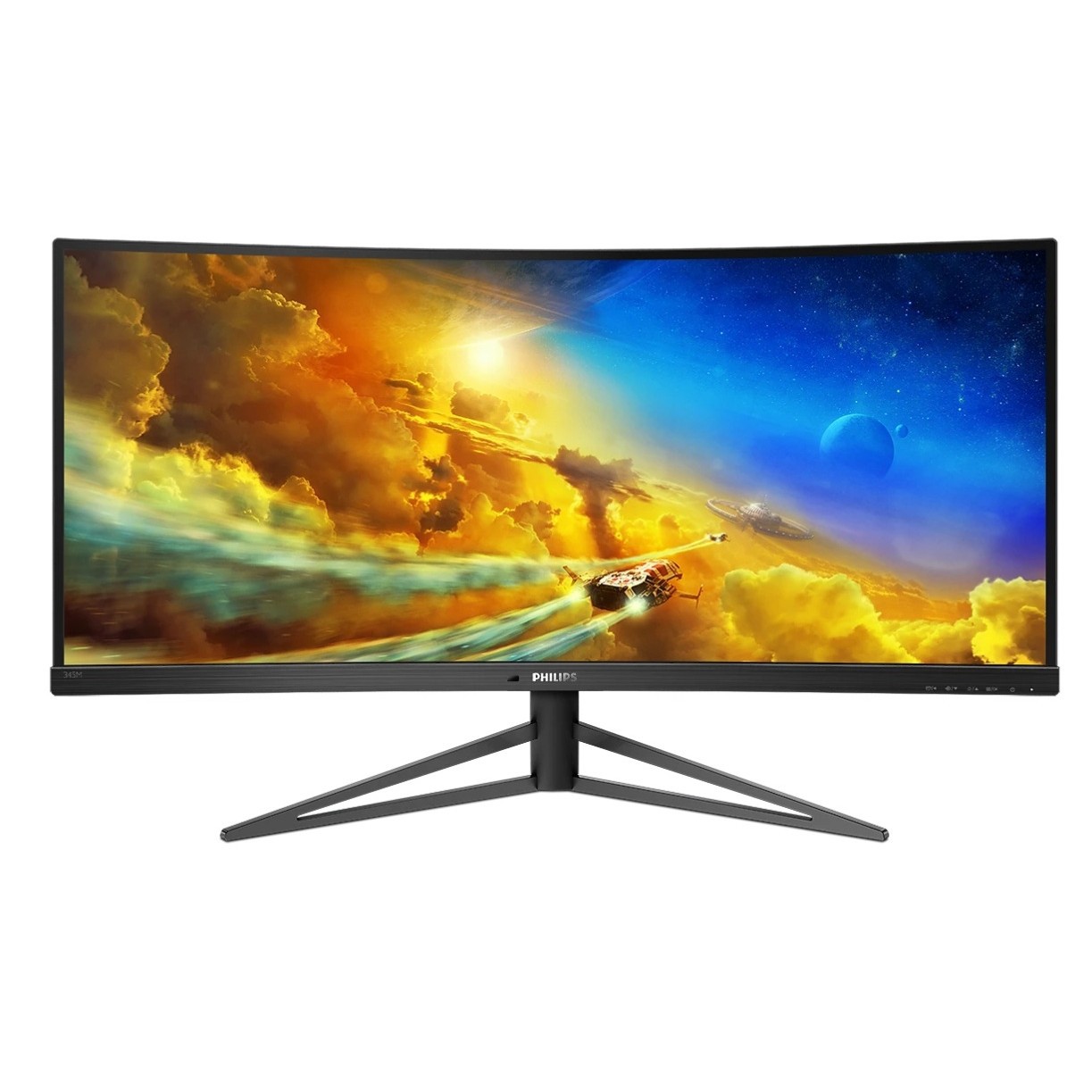 Fei/Philips 345M1Cr 34-Inch 144Hz Gaming Fish Screen Curved Lcd Monitor Hdmi×2 Dp