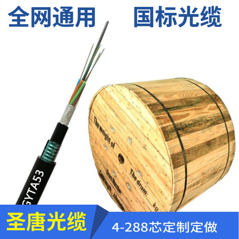 Gyta53 Optical Cable 481224487296144 Core Fiber Optic Underground Aerial Fiber Optic Cable Armored Fiber Optic
