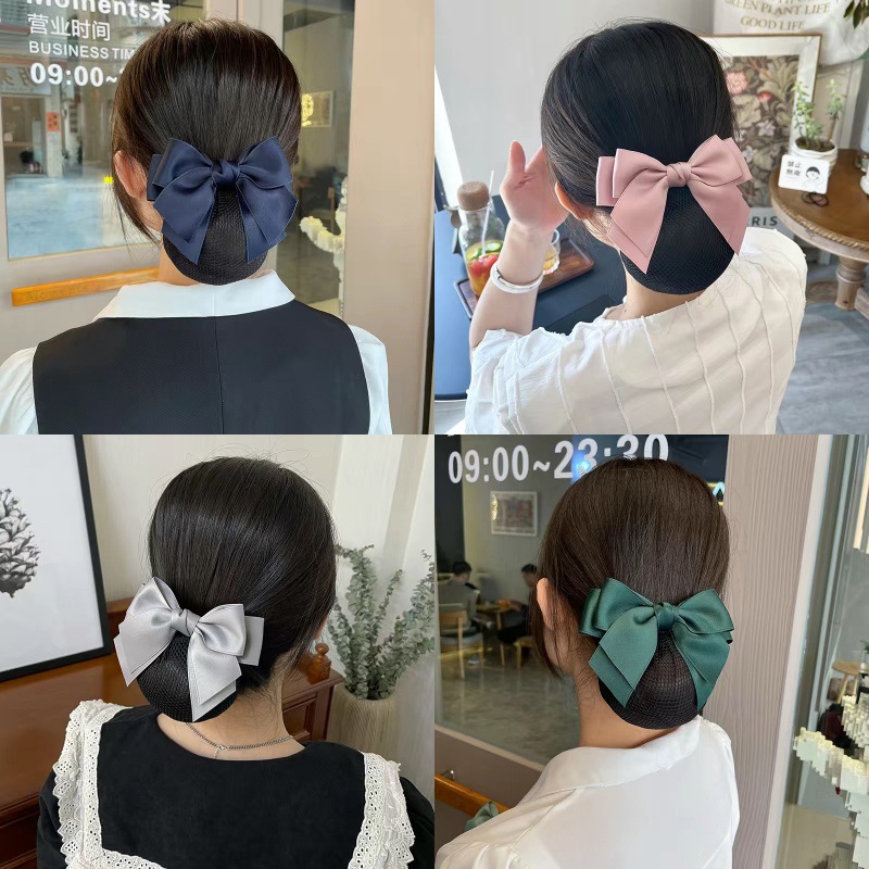 Головной цветок женский летний темперамент сетчатая сумка медсестра профессиональная сетка для волос бортпроводник пан головные украшения банк работа японские и корейские головные уборы