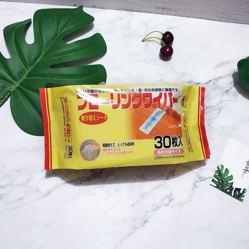 30 pieces of Japanese electrostatic dust removal paper Lazy people sticky dust cloth people disposable mop paper mop dust removal paper floor dry towel