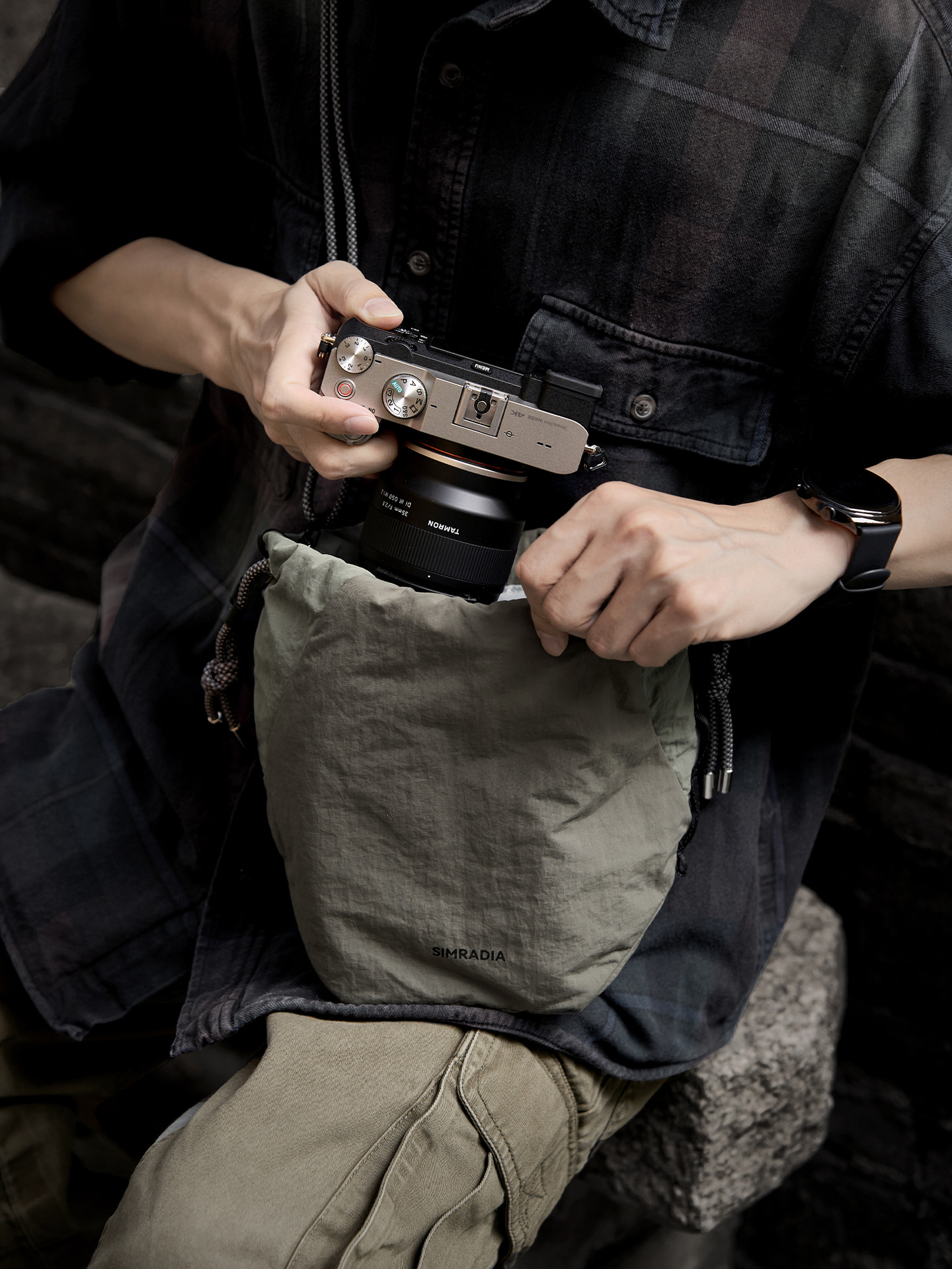 MOYYI Cross-border Camera Bag Photographic Lens SLR Storage Bag Mountain Bucket Casual Shoulder Bag Crossbody Bag