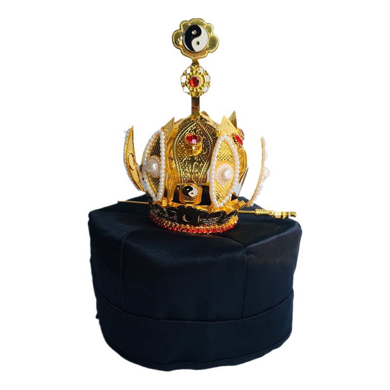 Taoist supplies are a Taoist hat five old crown flame crown lotus corolla high power hat ponytail hat hexagonal hat Zhuangzi towel