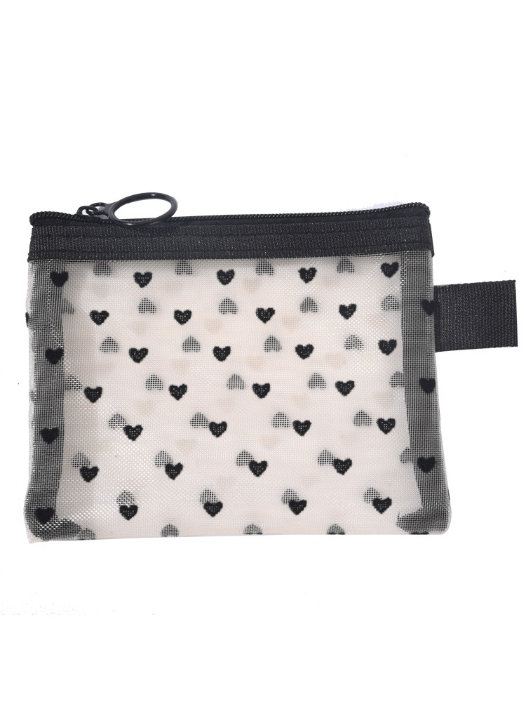 Transparent Mesh Cosmetic Storage Bag Large Capacity Lipstick Storage Bag Portable Simple Travel Wash Bag Storage Bag