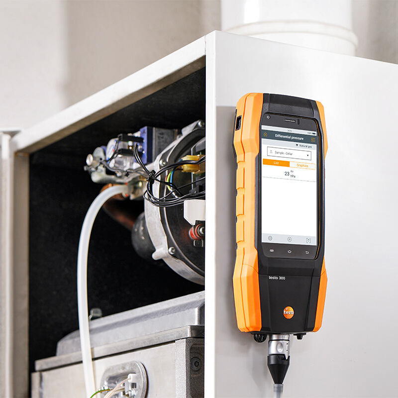 Testo Testo300 Flue Gas Analyzer Portable Boiler Combustion Efficiency Detector Handheld Nitrogen Oxide