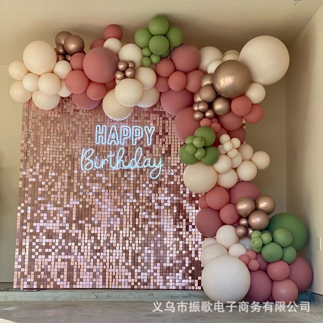 30*30cm square sequin wind plate transparent wind buckle birthday party background wall decoration advertising wall