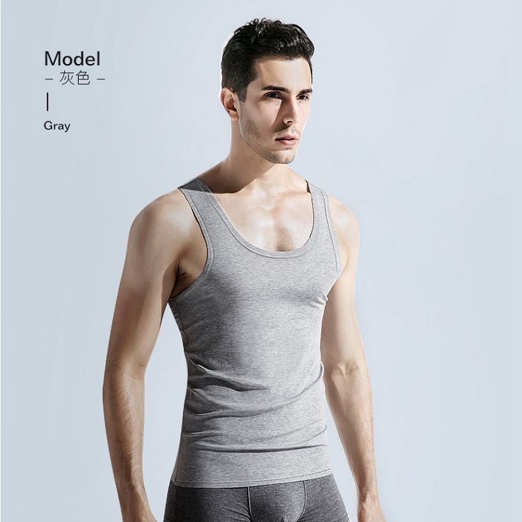 Men's Vest Summer New Pure Cotton Thin Breathable Sleeveless Vest Sports Undershirt Men's Slim Fit Boys Base Shirt