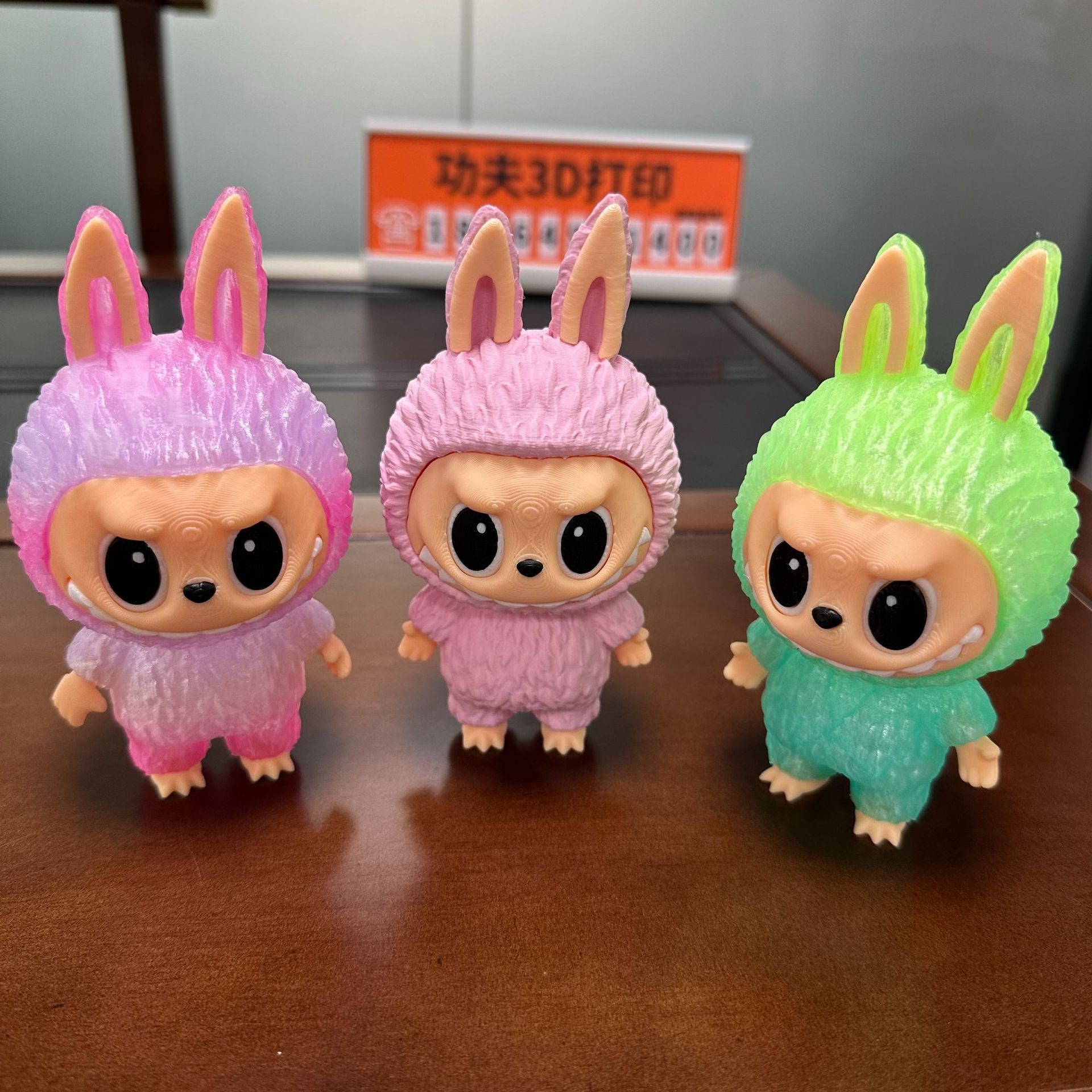 [Kudge] 3D Printed Popular Labubu Labubu Hand Model, Exquisite Crafts Ornaments, Multi-Color
