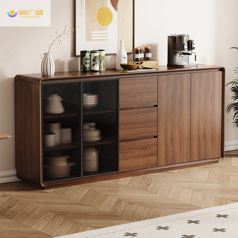 Шкаф для хранения, интегрированный шкаф для кухни, многофункциональный новый китайский шкаф из массива дерева