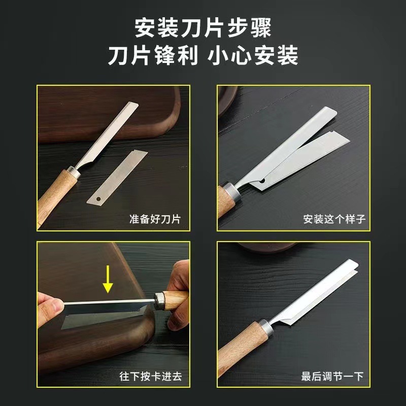 Manufacturer's Ready-made Stainless Steel Shaver Vegetable Market Shaver Wooden Handle Shaving Pig Hair Shaving Knife Kitchen Tool