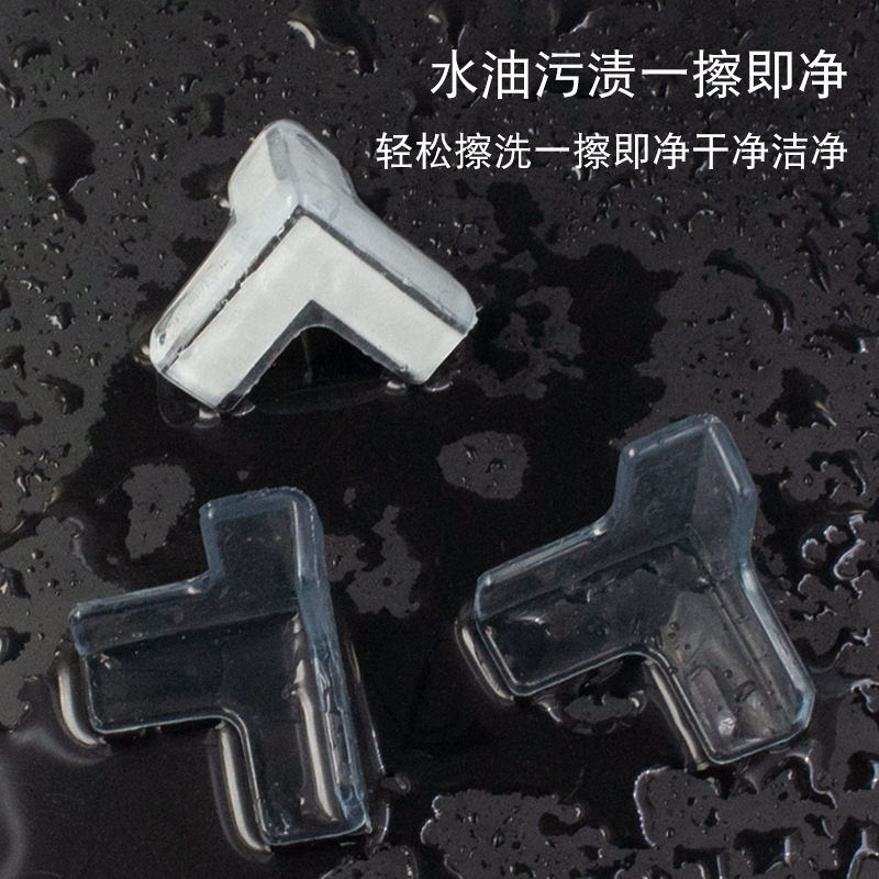 Transparent Table Corner Anti-collision Corner Thickened Baby Protection Corner Coffee Table Wraped Corner Triangle Child Safety Protection Soft Paste