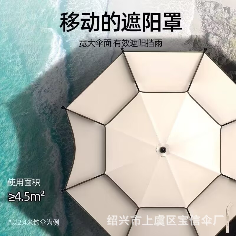 New Large Umbrella Sun Umbrella Outdoor Stall Commercial Sunshade Umbrella Durable Fishing Umbrella Sunscreen Rainproof Fishing Umbrella Large Umbrella