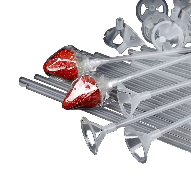 Hard 32cm40cm transparent balloon plastic rod holder white balloon cup stick bold color tow rod balloon strut