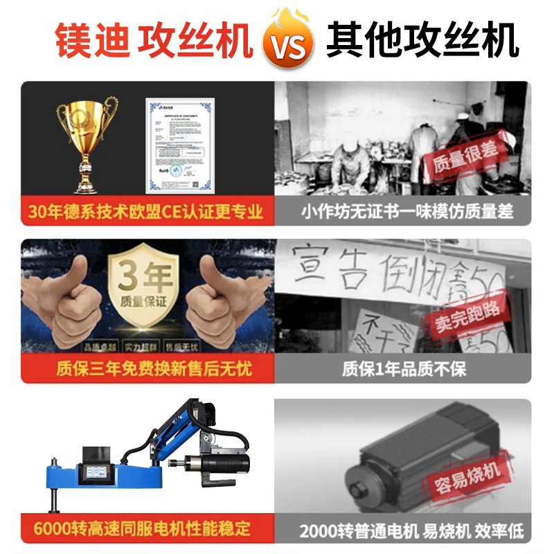 Servo Electric Tapping Machine, Fully Automatic Small Desktop Rocker Arm Intelligent Tapping Machine, Universal Cnc Drilling and Tapping Machine