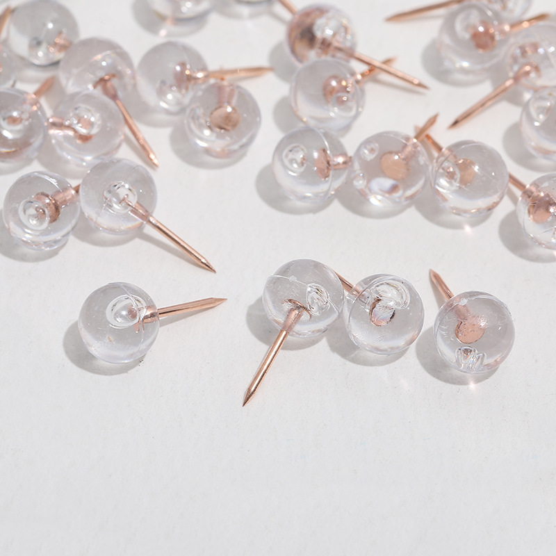 Creative transparent color round ball nail pushpin I-pin photo wall cork Nail Manufacturers spot supply