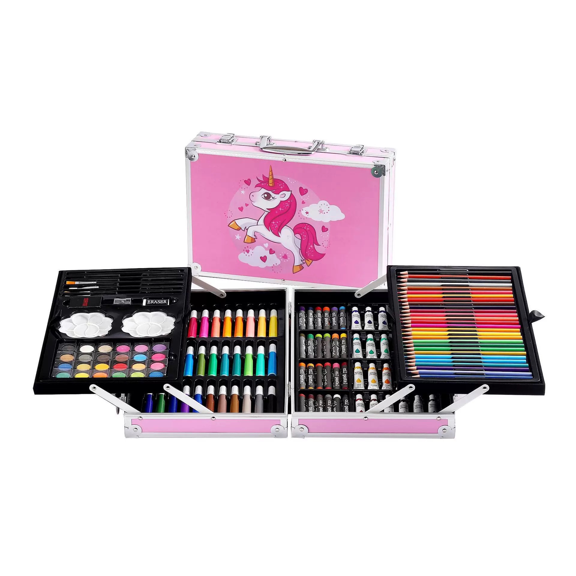 [Dropshipping] Art Supplies for Primary School Students, Painting Tools, 145 Aluminum Box, 208 Children's Paintbrush Set