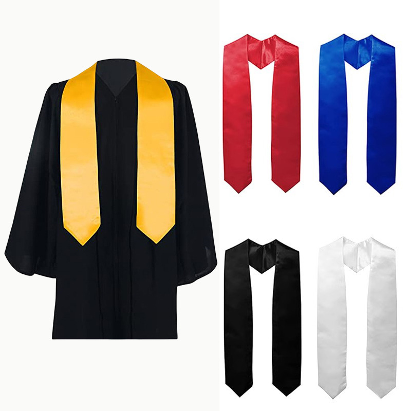 Ремень с лентой для выпускного сезона для студентов младших классов, университета и выпускников, однотонный, этикетка для выпускного, наградной шаль из шелка и атласа