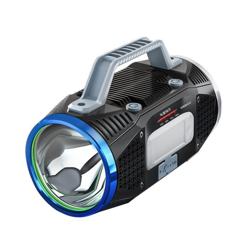 Walson 8009 fishing lamp blue and white double light source laser highlight charging long-range strong light wild fishing strong light night fishing lamp