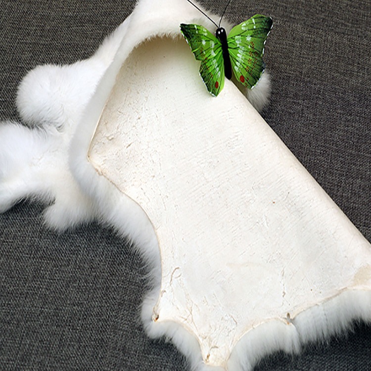 Factory Direct Sales Rabbit Skin Whole Rabbit Fur Knee Pad Clothing Liner Accessories Home Furnishings Photography Props Cooked Rabbit Fur