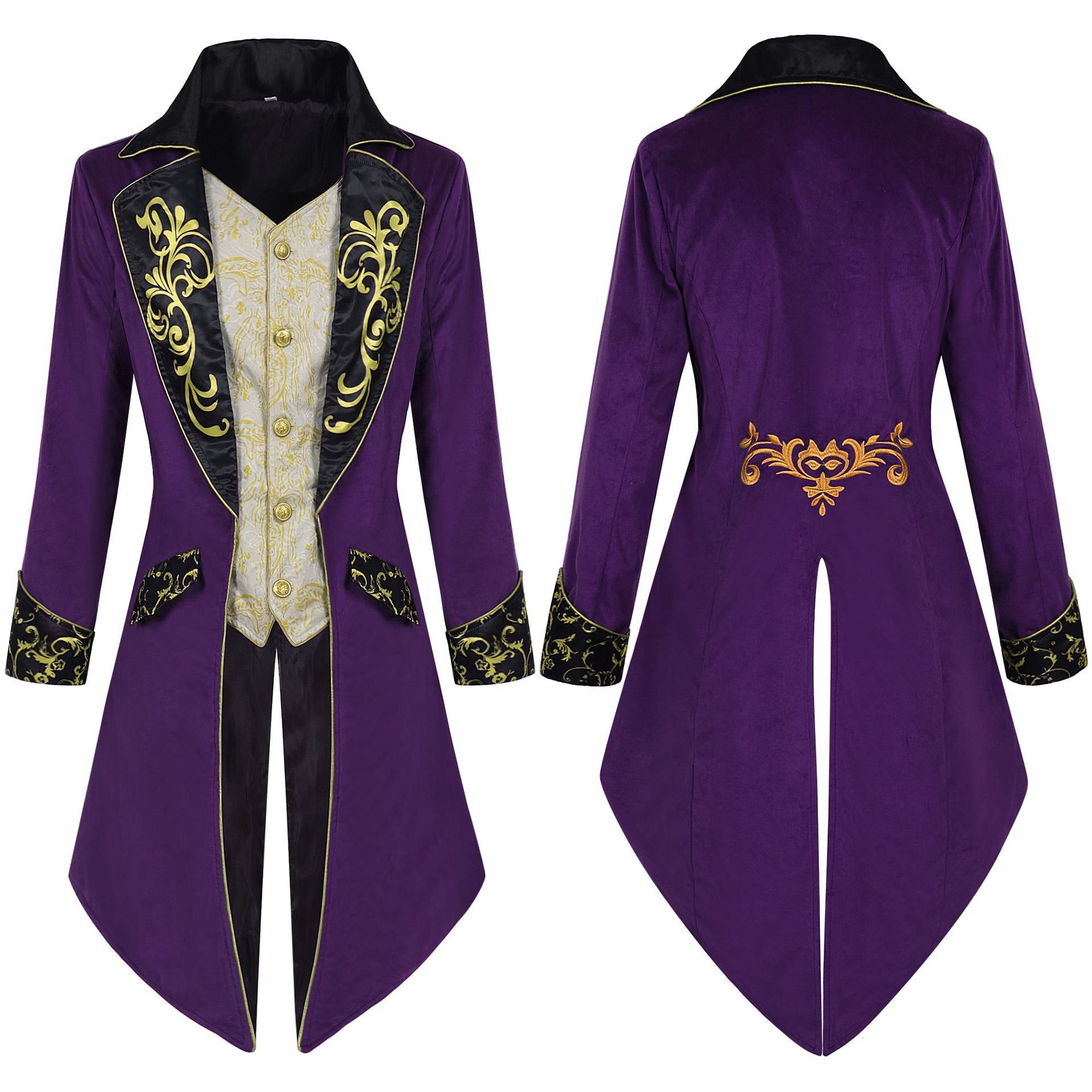 Man Tianyu Original European and American Amazon Men's Steampunk Tuxedo Medieval Gothic Frock Coat