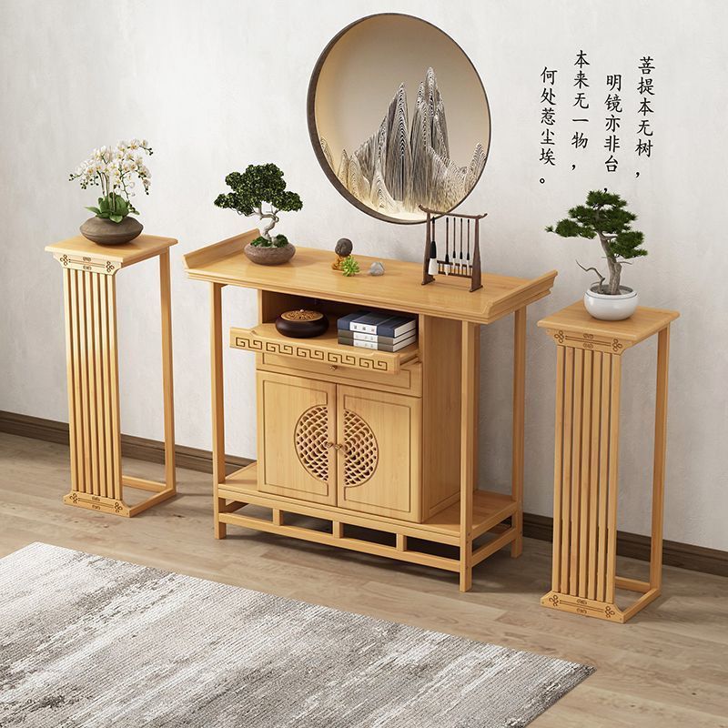 Chinese-Style Rosewood Furniture Table, Altar, Chicken-Wing Wood Carved Table, Solid Wood Console Table, Partition Table with Drawers