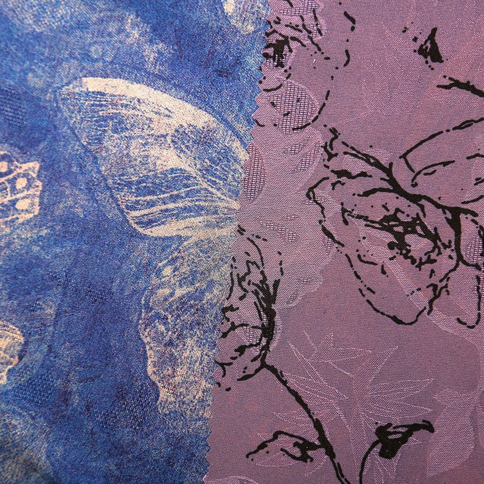 New Simulated Silk Fragrant Cloud Yarn Cool Double-Sided Printed Clothing Fabric Glossy Drape Silky Dress Top