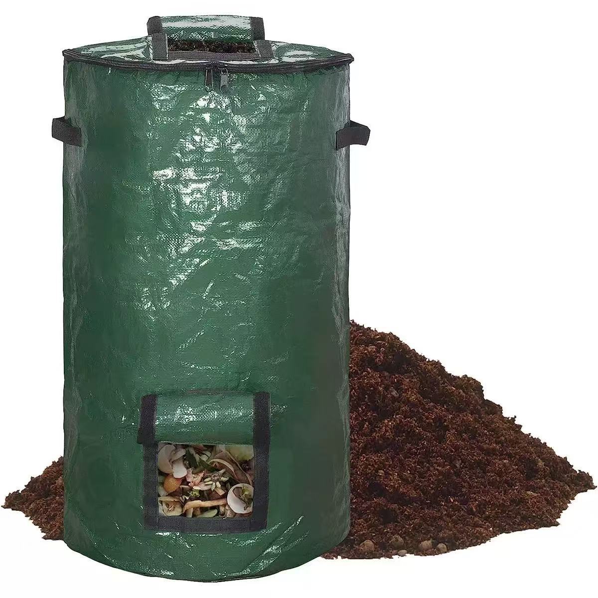 Cross-Border Hot-Selling Garden Gardening Thickened Pe Compost Bag Fertilizer Fermentation Large-Capacity Trash Can Organic Compost Bucket