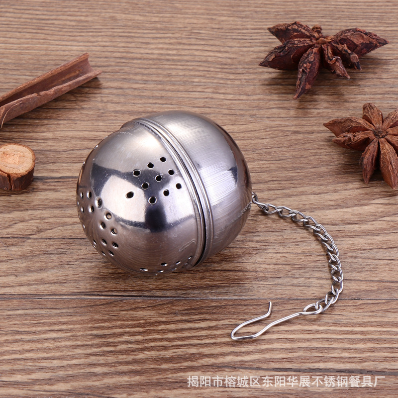 Cross-Border 304 Stainless Steel Tea Ball Tea Leakage Tea Filter Tea Household Supplies Gift Brine Weibao