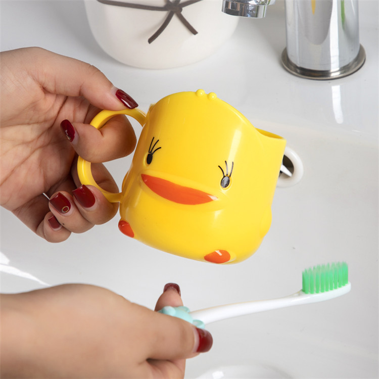 Thickened yellow duck cute mouthwash Cup children's creative cartoon water Cup brushing wash cup Cup creative gift
