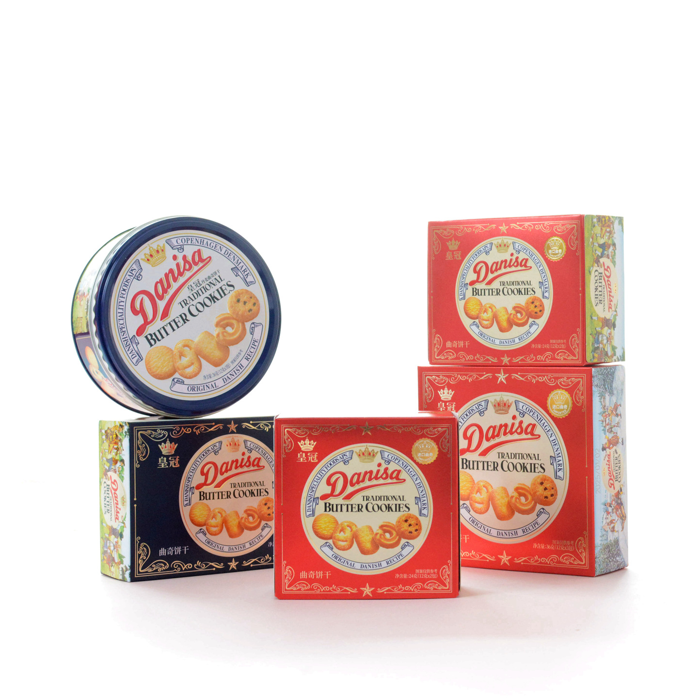 Песочное печенье Danisa Danish Crown Импорт из Индонезии Подарки на полнолуние и день рождения 24Г/36Г