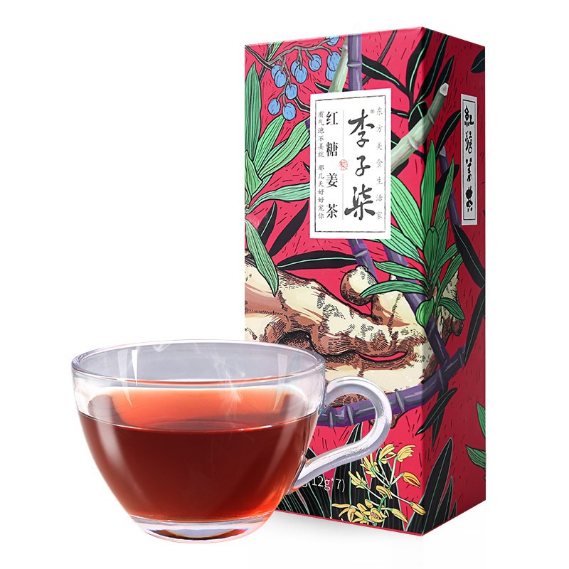 Li Ziqi Brown Sugar Ginger Tea 84g Handmade Ginger Tea Brown Sugar Water Instant Ginger Juice Girls Conditioning and Health Care