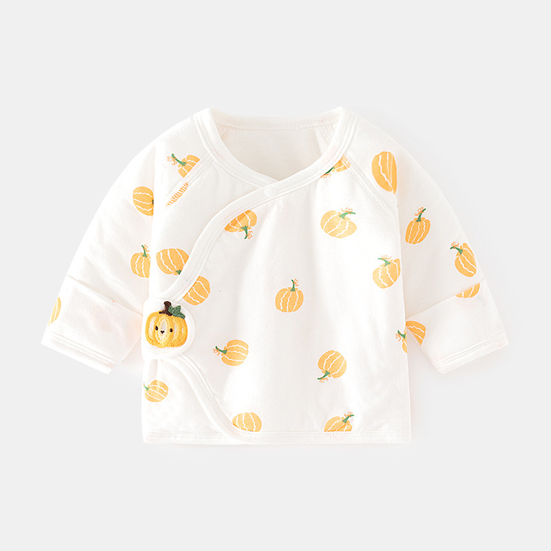 Newborn Baby Half-back Clothes Warm Cotton Inner Clothes Boneless Cotton Autumn and Winter Thin Cotton Monk Clothes Baby Top