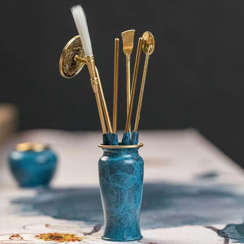 Латунный инструмент печать порошок бутылка пепел лопата палочки набор