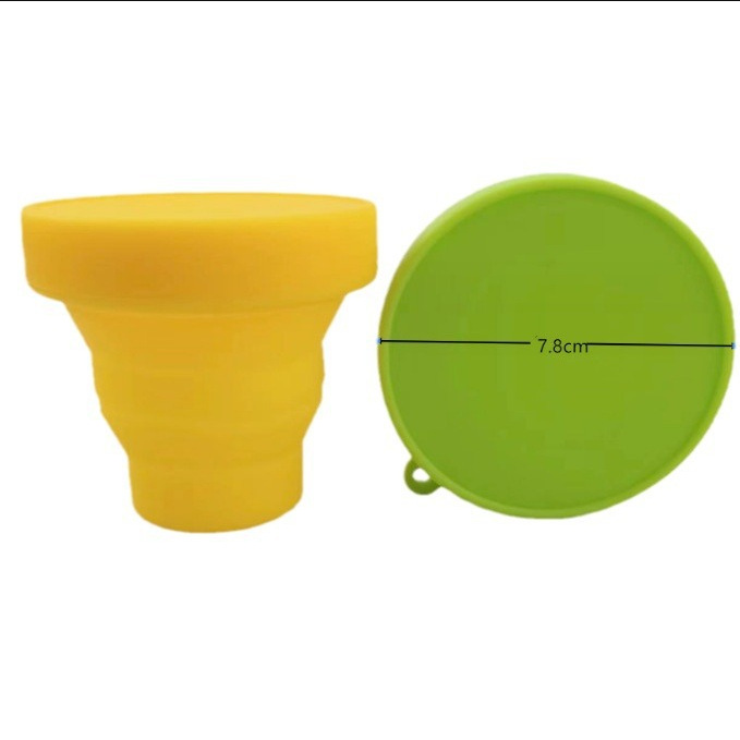 Silicone Folding Water Cup Outdoor Sports Travel Portable Drop-resistant Silicone High Temperature Resistant Telescopic Cup