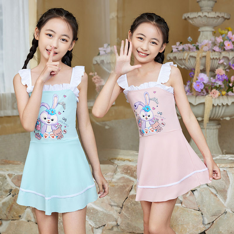 Детский купальник для девочек, западный стиль, летний, принцесса, мультяшный, для девочек 4-10 лет