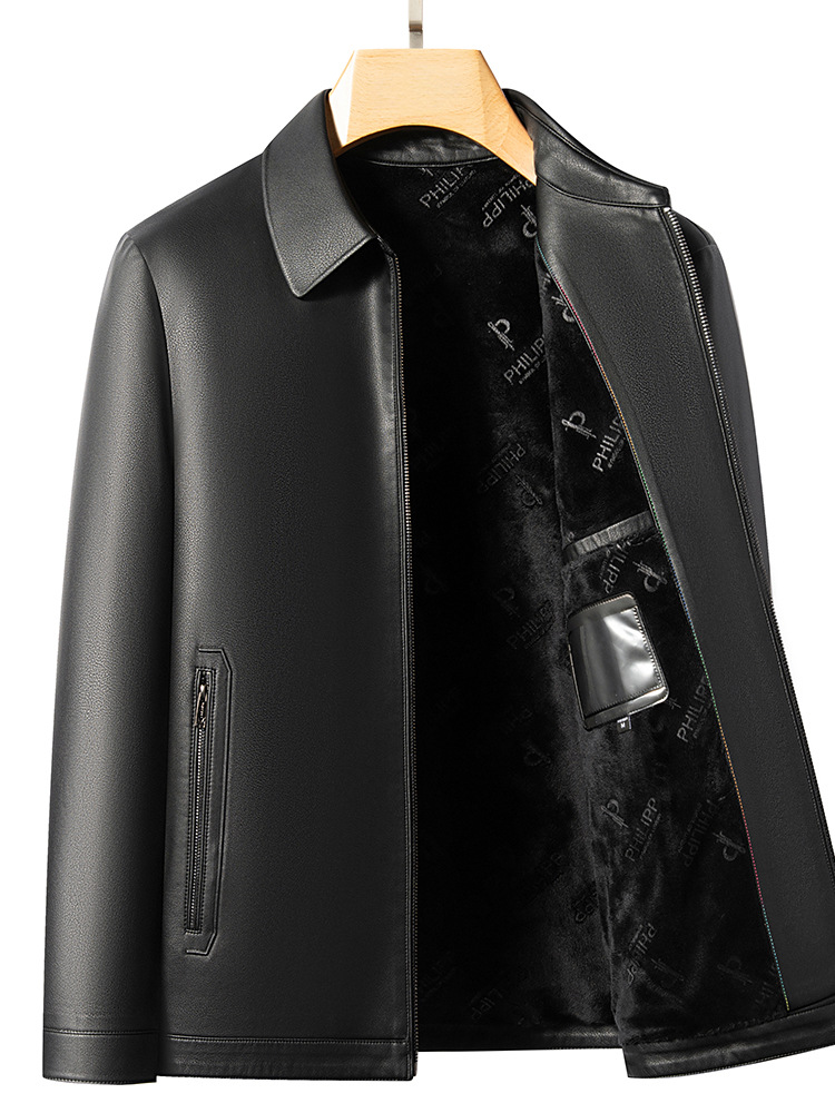 Enobani | Autumn and Winter Hot-Selling Men's Lapel Eco-Leather Jacket. | Thickness Optional 2585