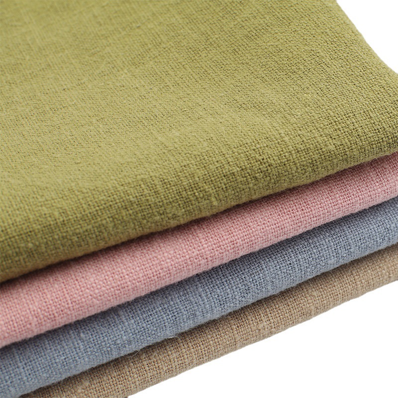 8 sticks bamboo sand wash ramie fabric retro distressed pants coat men's and women's cotton fabric ramie fabric