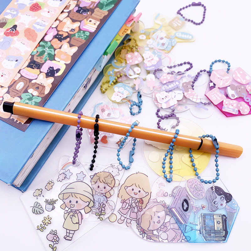 Glitter DIY goo Chuck acrylic Little Red Book B station shaking stall sound transparent goo plate wholesale key gradient color