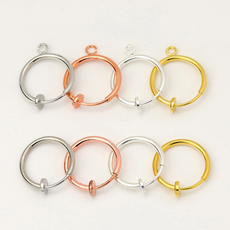 Зажим для ушей без проколов DIY украшения для ушей для студентов, серьги без проколов, медь с 18K позолотой, сохранение цвета