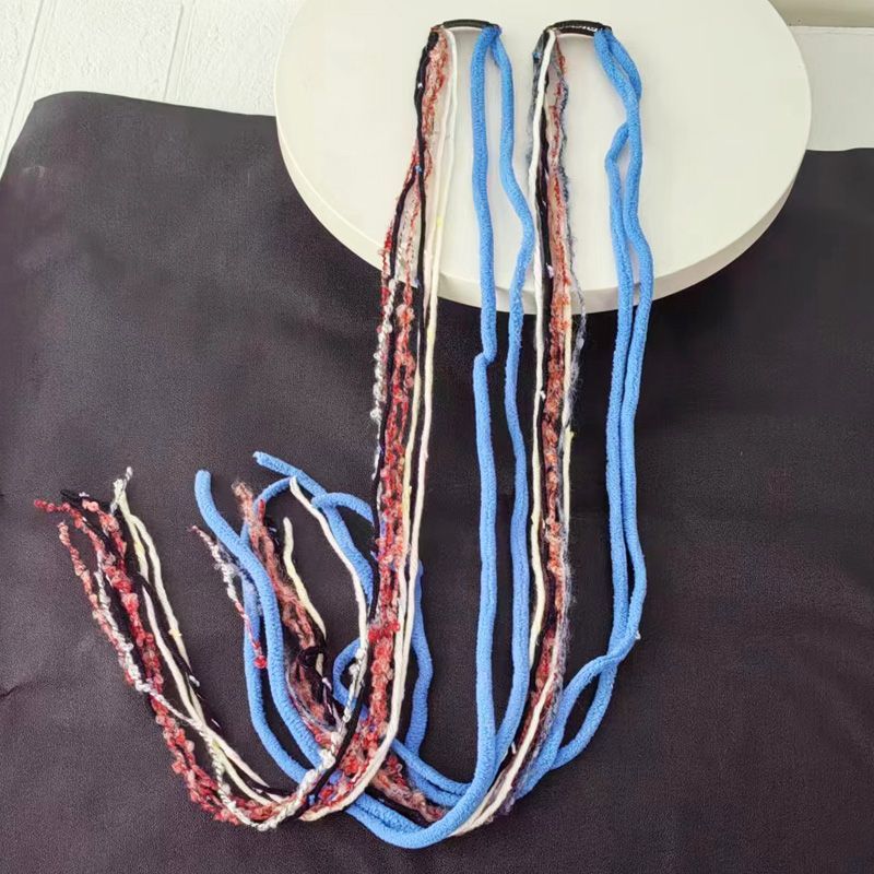 Ethnic Style Niche Xizang Headwear Braided Hair Rope Headband Yunnan Dali Photo Photo Colorful Braided Hair Rope Wholesale
