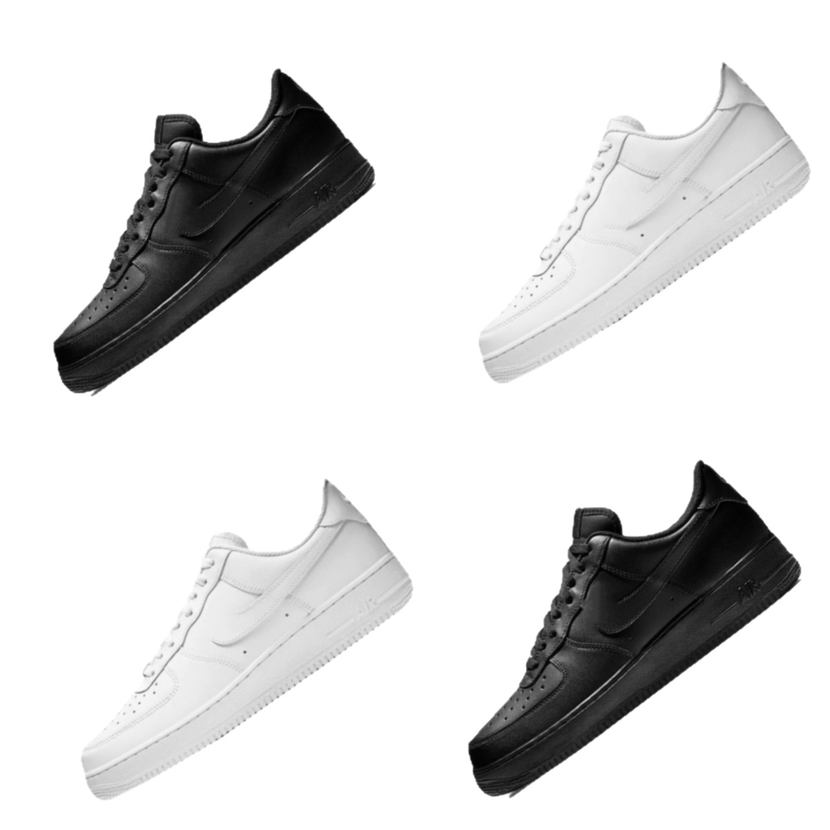 Cross-Border Exclusive Supply of Putian Shoes Air Force One Pure White Pure Black Af1 Version Black Warrior Men's Shoes Women's Shoes Couple's Same Style