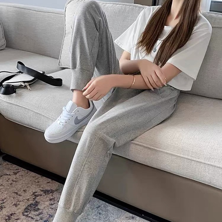 Japanese and Korean Sports Pants for Women in Autumn and Winter, Loose and Versatile, 2024 New Large Size Casual Cotton Pants and Sanitary Trousers